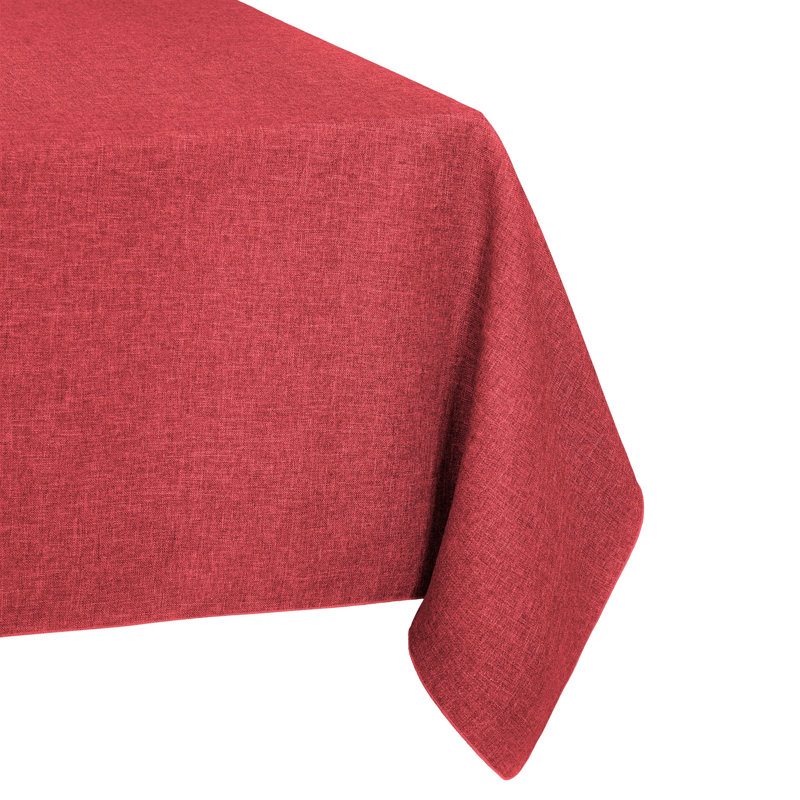 Nappe ronde en polyester Vallejos, Rouge, 84 po x 60 po, oblong