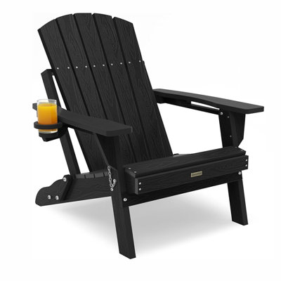 HDPE Fold Adirondack Chair With Cup Holder