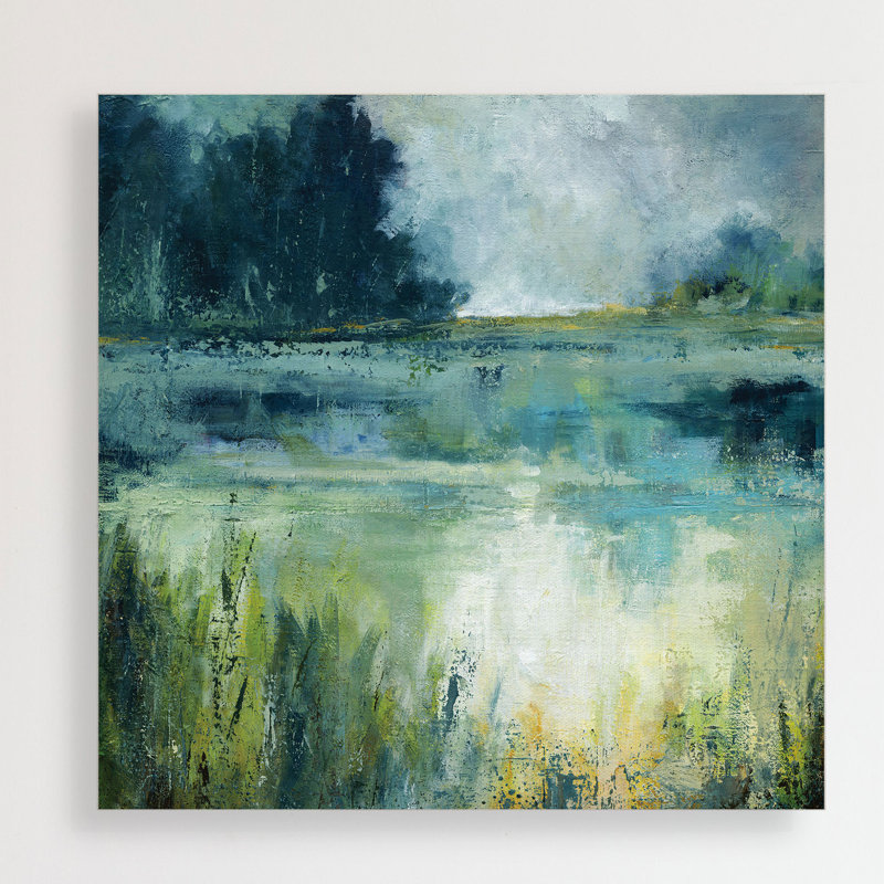 Reflections Edge by Carol Robinson - Painting, 40" H x 40" W, Wrapped Canvas, No Frame