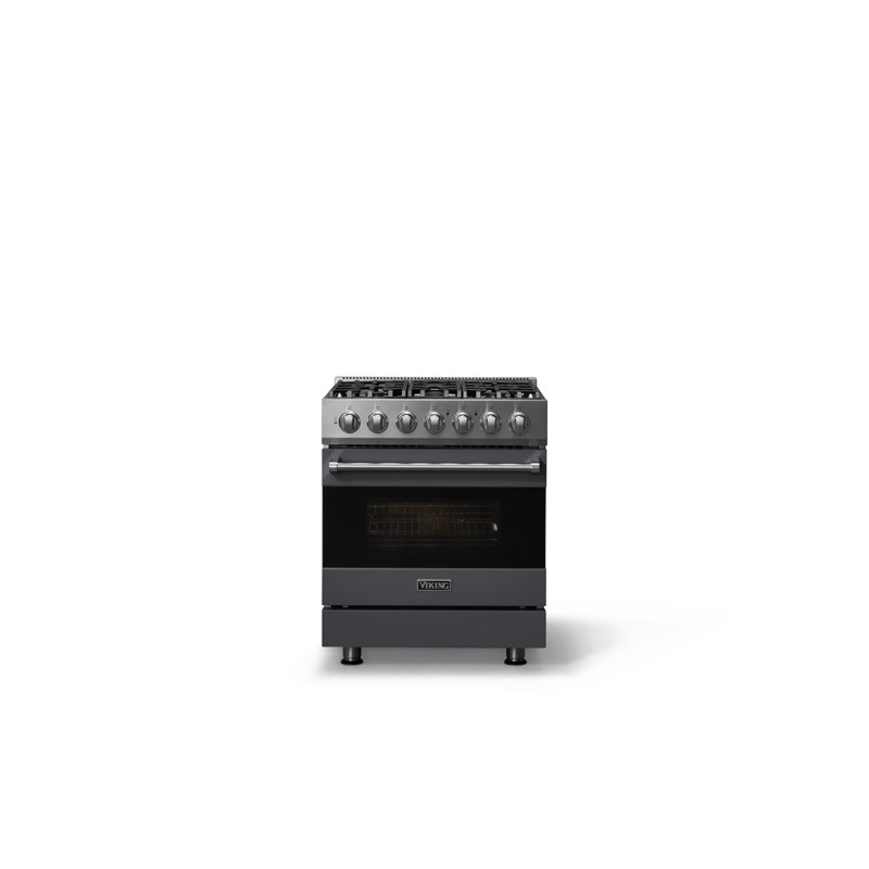 3 Series 30" Self-Cleaning Gas Range, Cast Black, Gas, Natural Gas