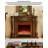 European-style solid wood retro simulated flame decorative fireplace-2100952212