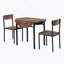 Ensemble de table de salle à manger 3 pièces avec abattant et 2 chaises, parfait pour les petits espaces, offrant fonctionnalité et style moderne