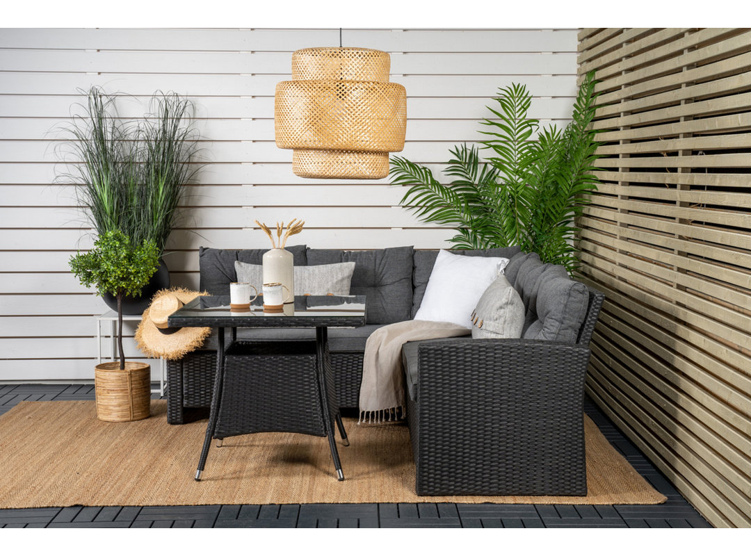 4-Sitzer Lounge-Set Severin aus Rattan