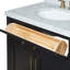 Meuble-lavabo simple en bois massif 30 po avec plateau en marbre de Carrare 1,5 po Tidworth-1028089733-1028089731