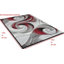 Tapis rouge / gris à motif abstrait Aftan-1021314220