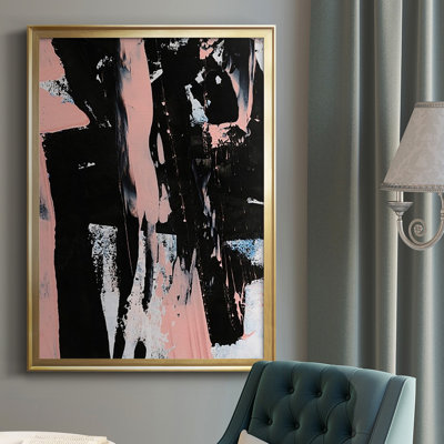 «Black & Blush I», reproduction encadrée de qualité supérieure - prête à être accrochée