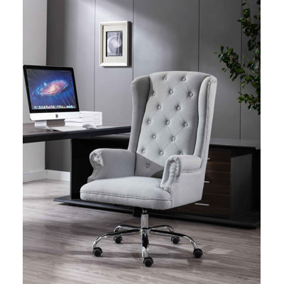 Blue Elephant Linen Executive Chair