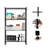 Four-Tier Black Metal Storage Rack