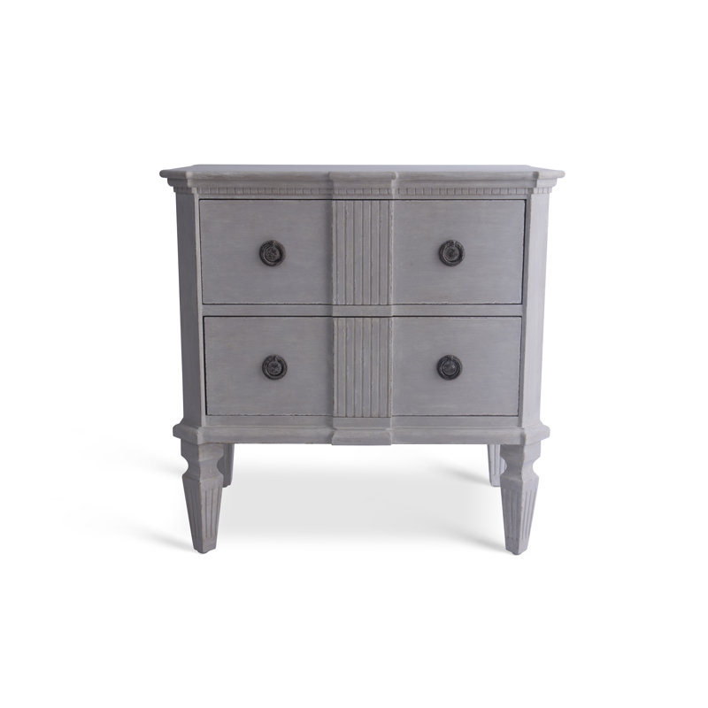 Ribbed Solid Wood Accent Chest