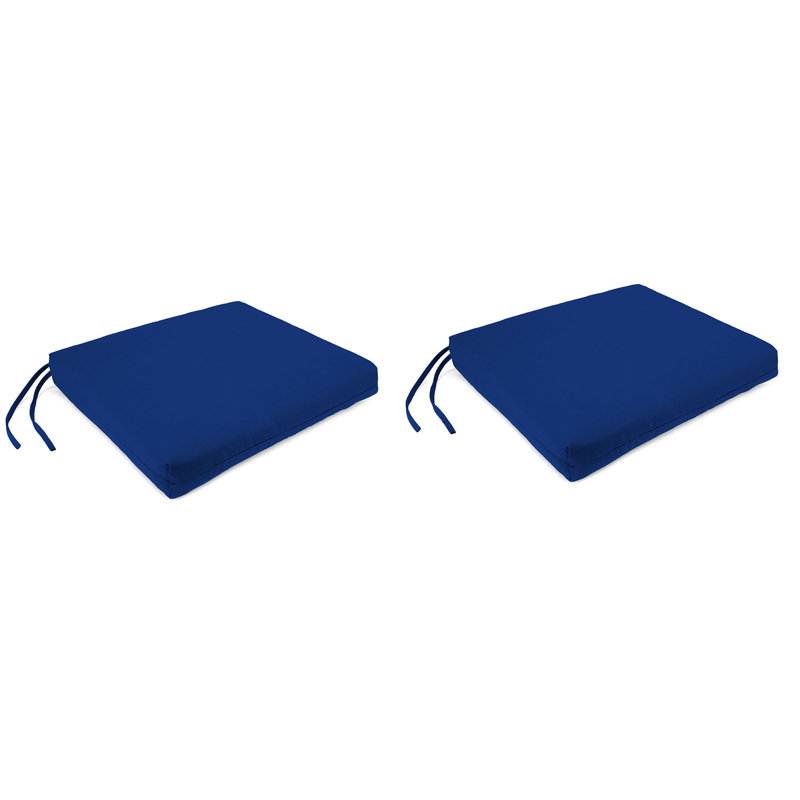 Outdoor Seat/Back Cushion, Canvas Cobalt