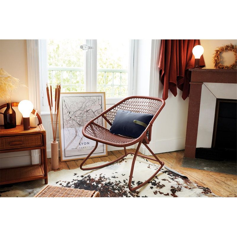 Sixties Outdoor Rocker Chair, Red Ochre