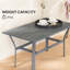 Outsunny Metal Garden Coffee Table Rectangular 91.5 x 55 x 45cm Dark Grey