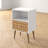 Liberty 18" W Mid-Century Modern 1-Drawer Nightstand in Natural and White-2123305841