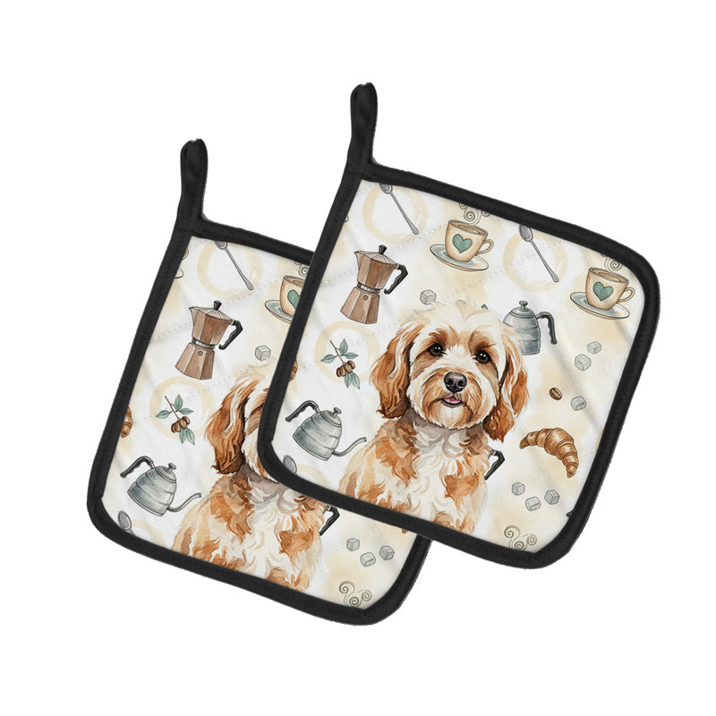 Cavapoo Coffee Bar Pair of Pot Holders