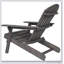 Chaise Adirondack pliable en bois d'acacia - lattes traditionnelles, accoudoirs larges, design extérieur rustique, rangement facile-1235815316