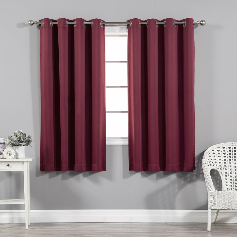 Rideaux unis opaques et isolants avec œillets Schaeffer, Chocolat, l 52" x L 84"
