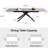 Modern 70.86“ To 102.36” Extendable Rectangular Sintered Stone Dining Table With Cross Metal Legs - Seats 8-10-212334065