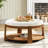 Upholstered Coffee Table With Shelf-1509111423
