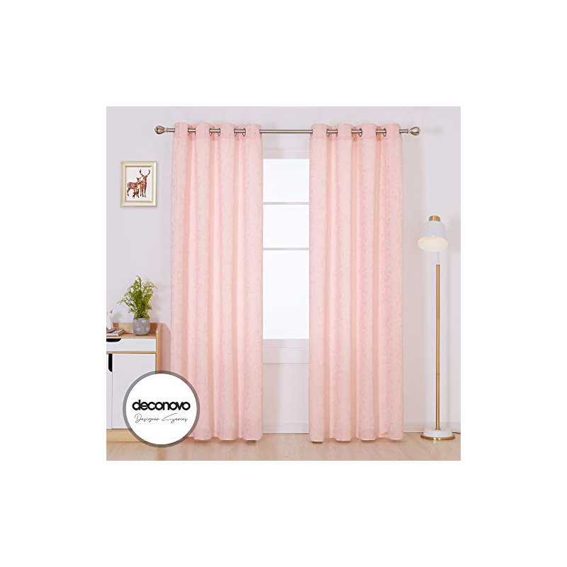 Blackout Curtain Pair, 140cm wide x 280cm high, Pink