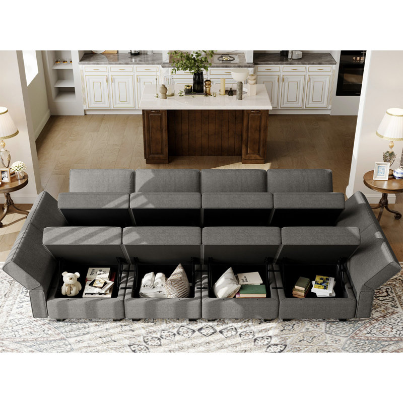 Kimbrel Modular Sectional Sofa Modular Sleeper Couch Convertible Sectional Sofa Bed Set Oversized Couch Reversible Chaise