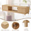 Meuble télé 70 po avec portes cannelées et prise de courant intégrée pour téléviseur de 75 po ou moins-2110489636