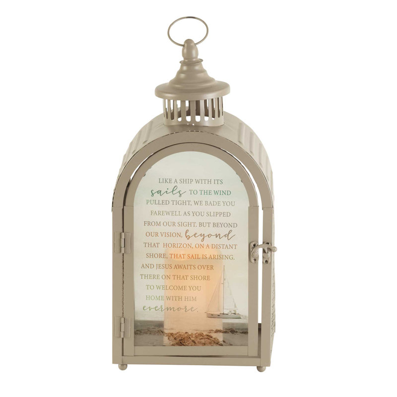 16.5'' H Tabletop Lantern with Candle Included