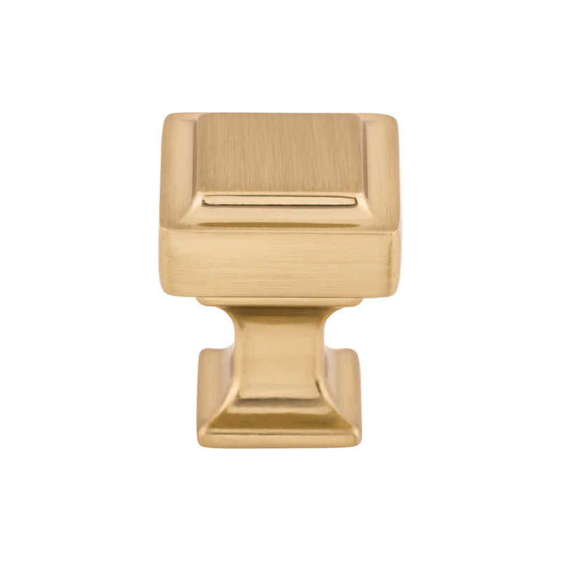 Ascendra Square Knob, 1" Length, Honey Bronze
