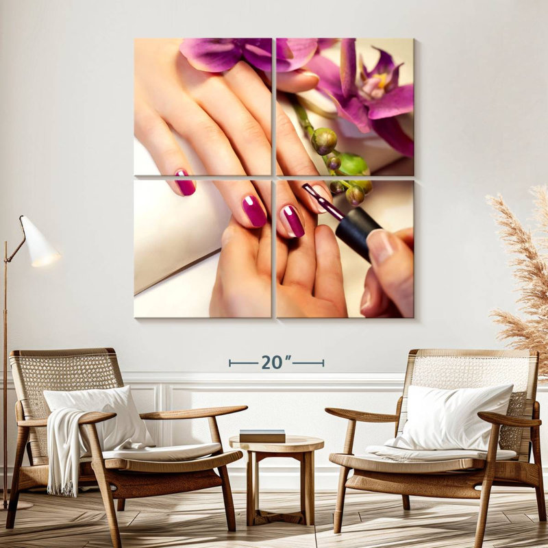 Clous d'inspiration orchidée, H 57 po x l 57 po