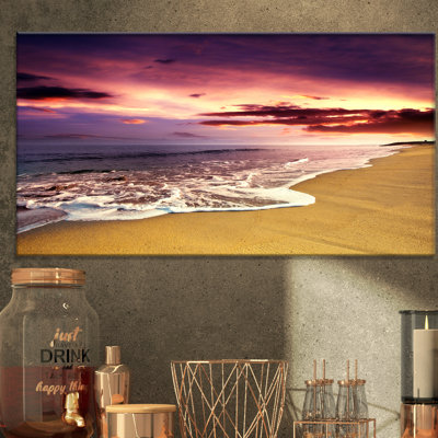 «Pink and Purple Clouds at Sunset», reproduction de photo sur toile tendue