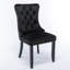 Ensemble 2 pièces de chaise de salle à manger rembourrée en velours de bois massif avec pieds en bois et garniture cloutée haut de gamme-121054334-121054344