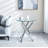 Babb Glass Cross Legs End Table-339584614