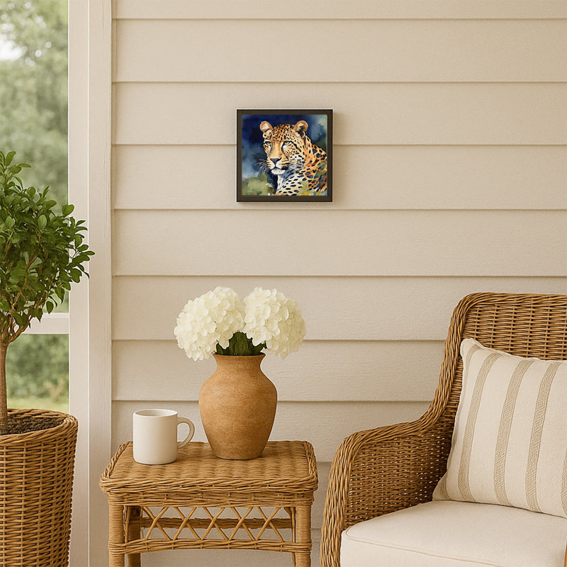 Leopard Framed Metal Print