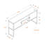 Huche en bois manufacturé moderne et contemporain Marlys, H 35,77 po x l 70,54 po x P 15,2 po