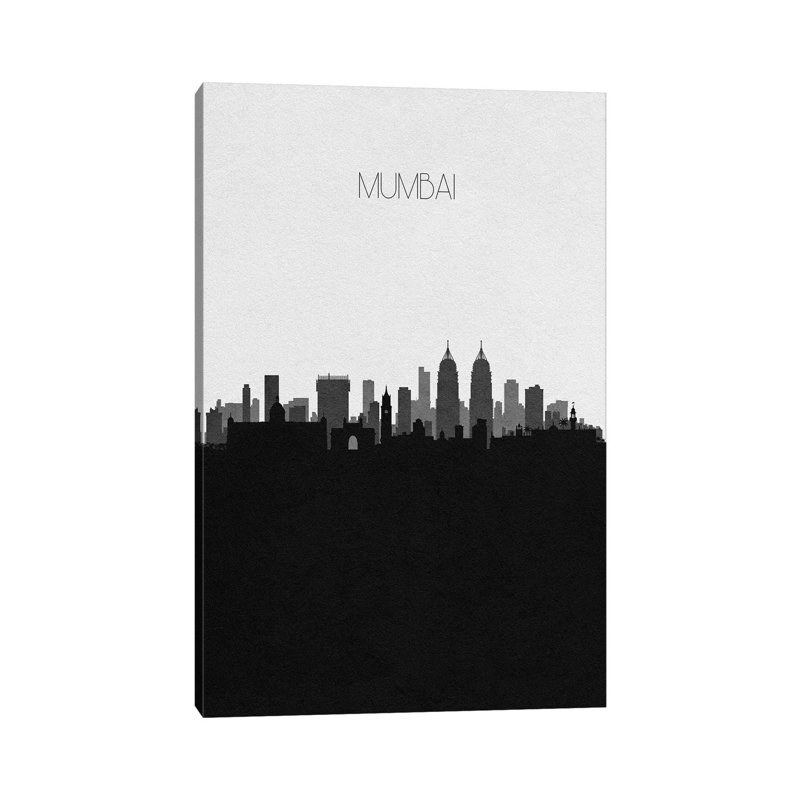 Mumbai, India City Skyline by Ayse Deniz Akerman - Wrapped Canvas Print, 101.6 cm H x 66.04 cm W x 1.91 cm D