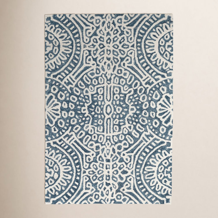 Temple Ink Hand Micro Hooked Wool Rug