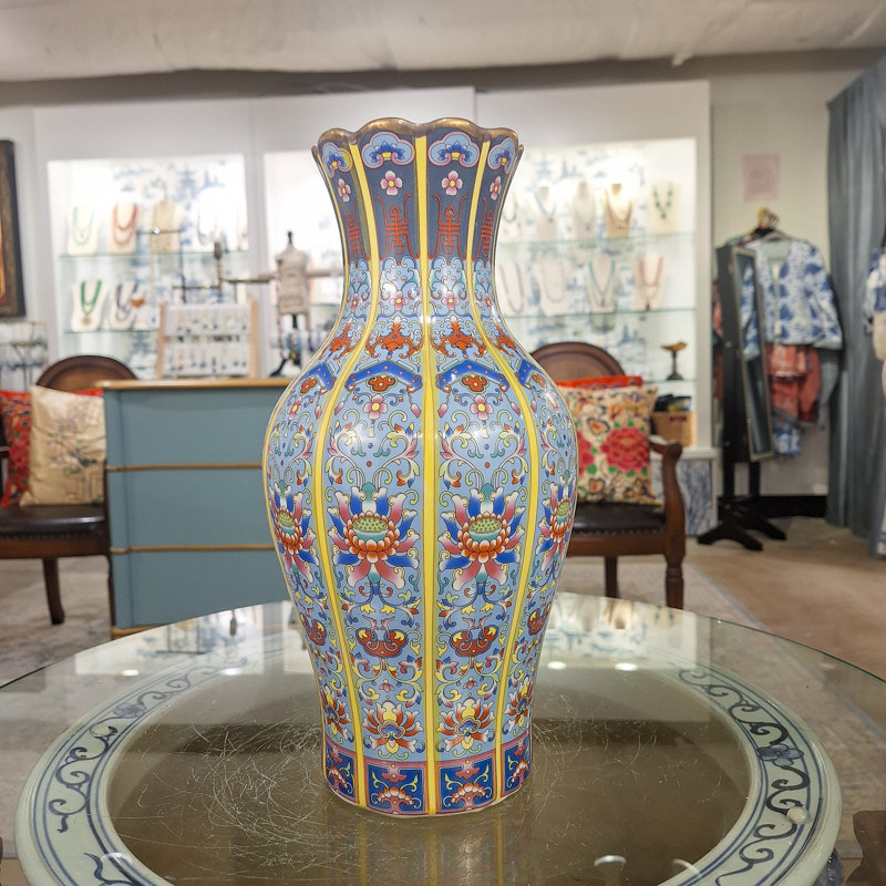 Scalloped Porcelain Vase