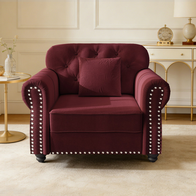 Petit fauteuil d'appoint Mid-Century, Bourgogne