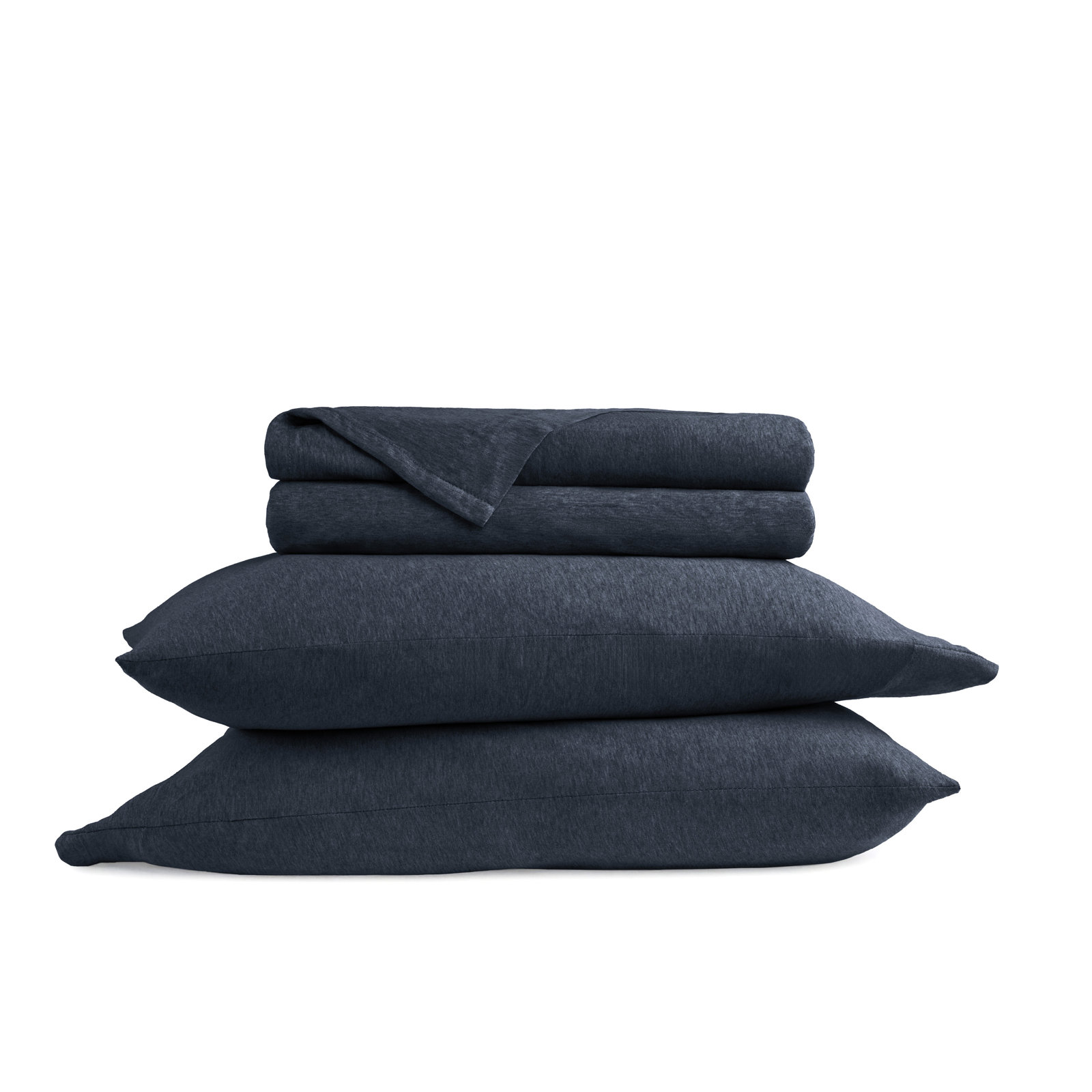 Cotton Sheet Set, Full Sheet Set + 1 Fitted Sheet + 2 Pillowcases, Navy