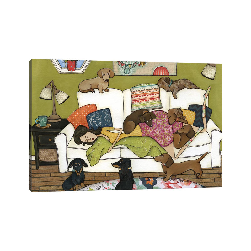 Couch Wieners by Jamie Morath - Wrapped Canvas Print, 152.5 cm H x 101.5 cm W
