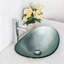 Lavabo vasque ovale en verre 21,5 "avec bonde escamotable-119283348