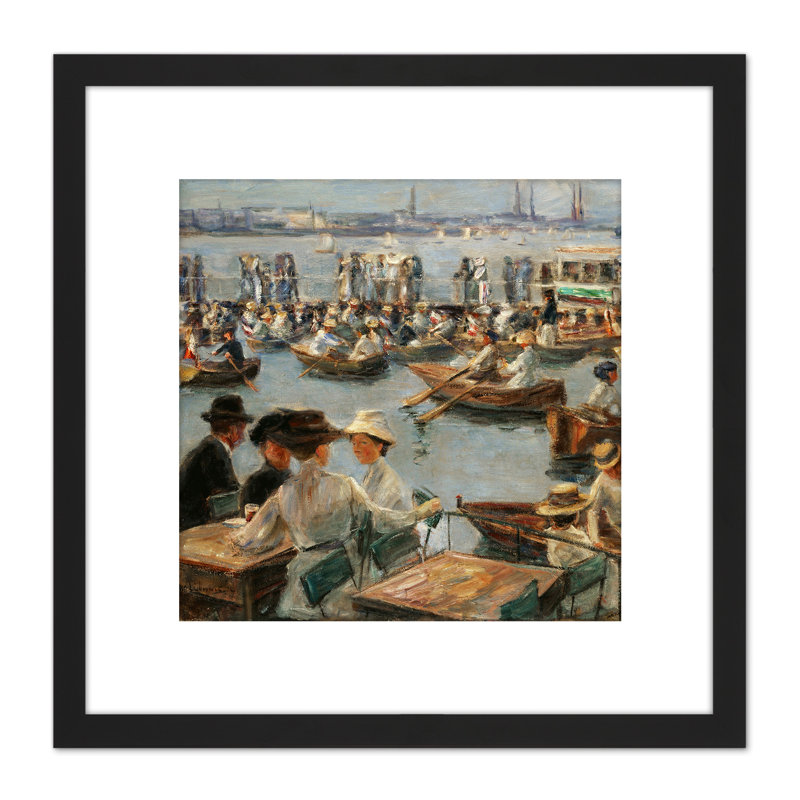 Max Liebermann On The Alster In Hamburg Cropped - Single Picture Frame Painting