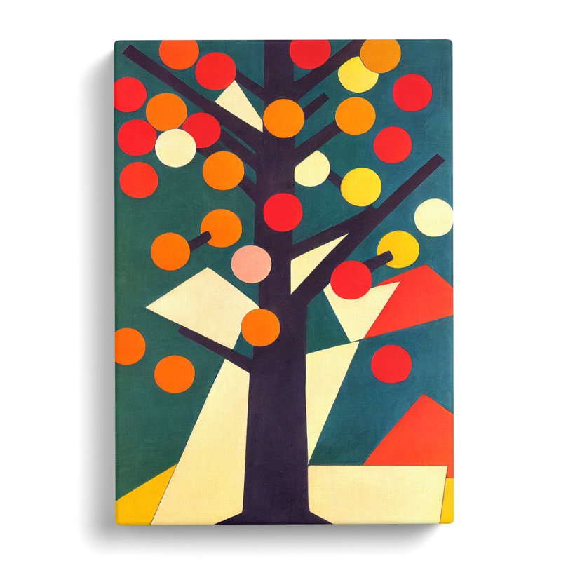 Dunblane Plum Tree Abstract - Wrapped Canvas, 76cm H x 50cm W x 3cm D