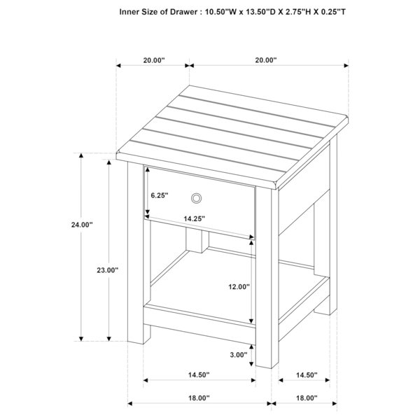 Dimensions du produit
