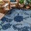 Tapis intérieur / extérieur floral / beige / bleu marine / bleu intérieur / extérieur-1435367780-1435971254