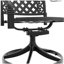 7-Piece All-Weather Cast Aluminum Dining Set, Include 6 Swivel Chairs and Rectangular Table With Black Frame (same sku:W1710S00316)