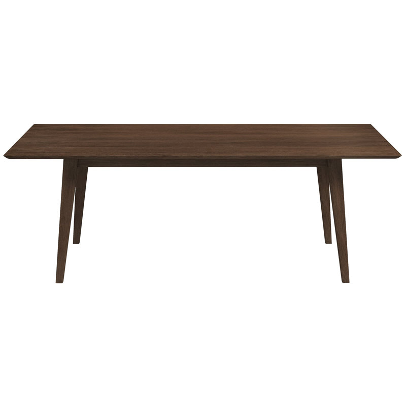 Table de salle à manger rectangulaire en bois massif de style moderne 86 po