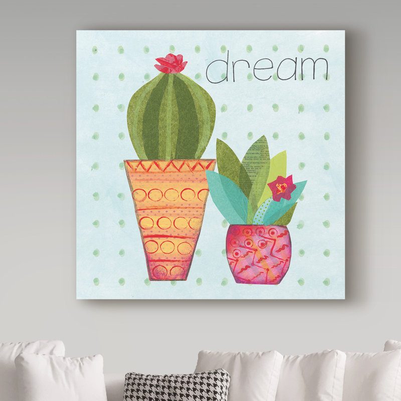 « sud-ouest-cactus iv », art sur toile, H 14 po x l 14 po x P 2 po