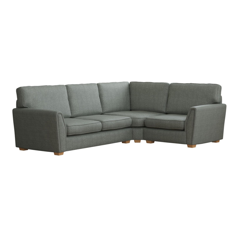 Wendleberry Corner with two seats, Fixed Back, Royal Blue Polyester, Left Hand Facing