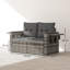 124cm Wide Straight Steel Loveseat