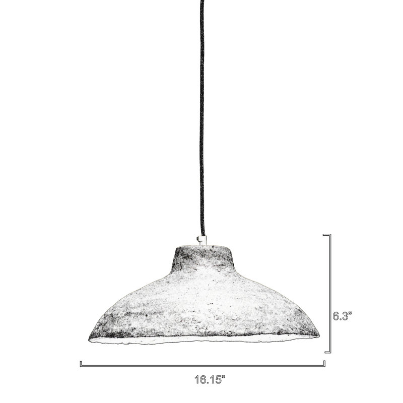 Luminaire suspendu en forme de dôme à 1 lumière Zoe